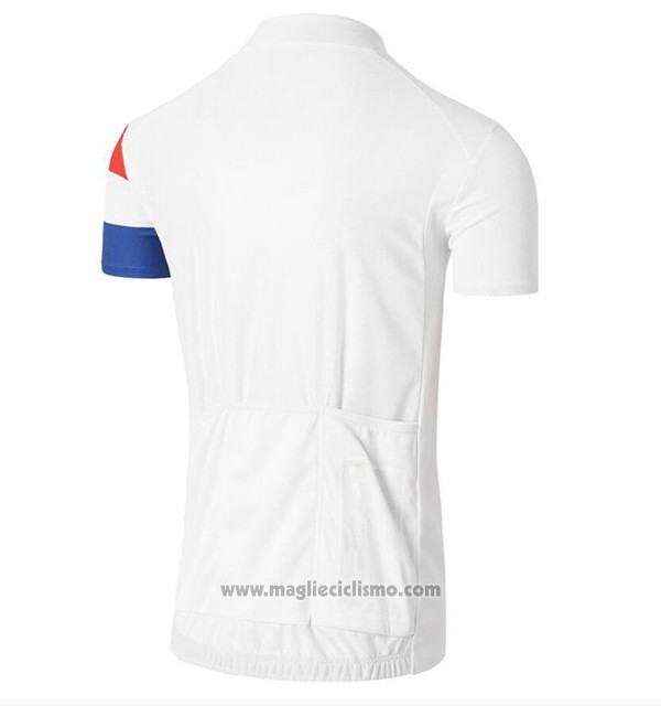 2017 Abbigliamento Ciclismo Coq Sportif Tour de France Bianco Manica Corta e Salopette